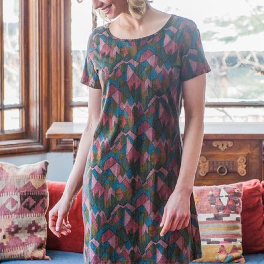 Mata Traders Geometric Print Swing Dress